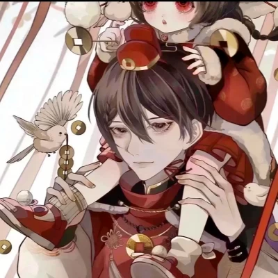 2022好看手绘唯美古风动漫头像情侣专用一对两张