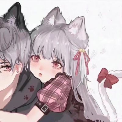 情侣头动漫头像双人，开心的是 陪你的人是我