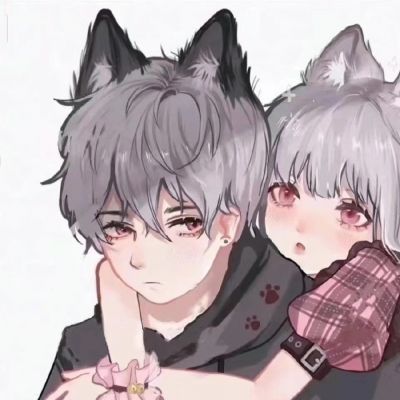 情侣头动漫头像双人，开心的是 陪你的人是我