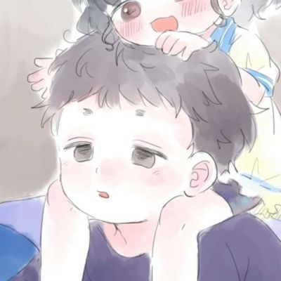 情侣头动漫头像双人，开心的是 陪你的人是我